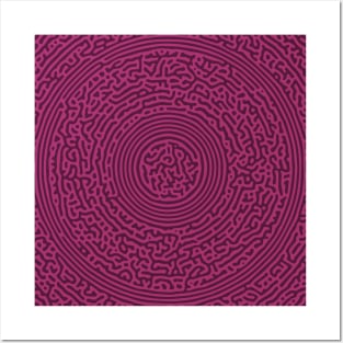 Circular Turing Pattern (Purple Pink) Posters and Art